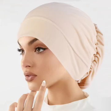 Women Hijabs Soft Stretch Solid Color Turban Hat Cancer Chemo Beanies Caps Headwear Headwrap Hair Accessories
