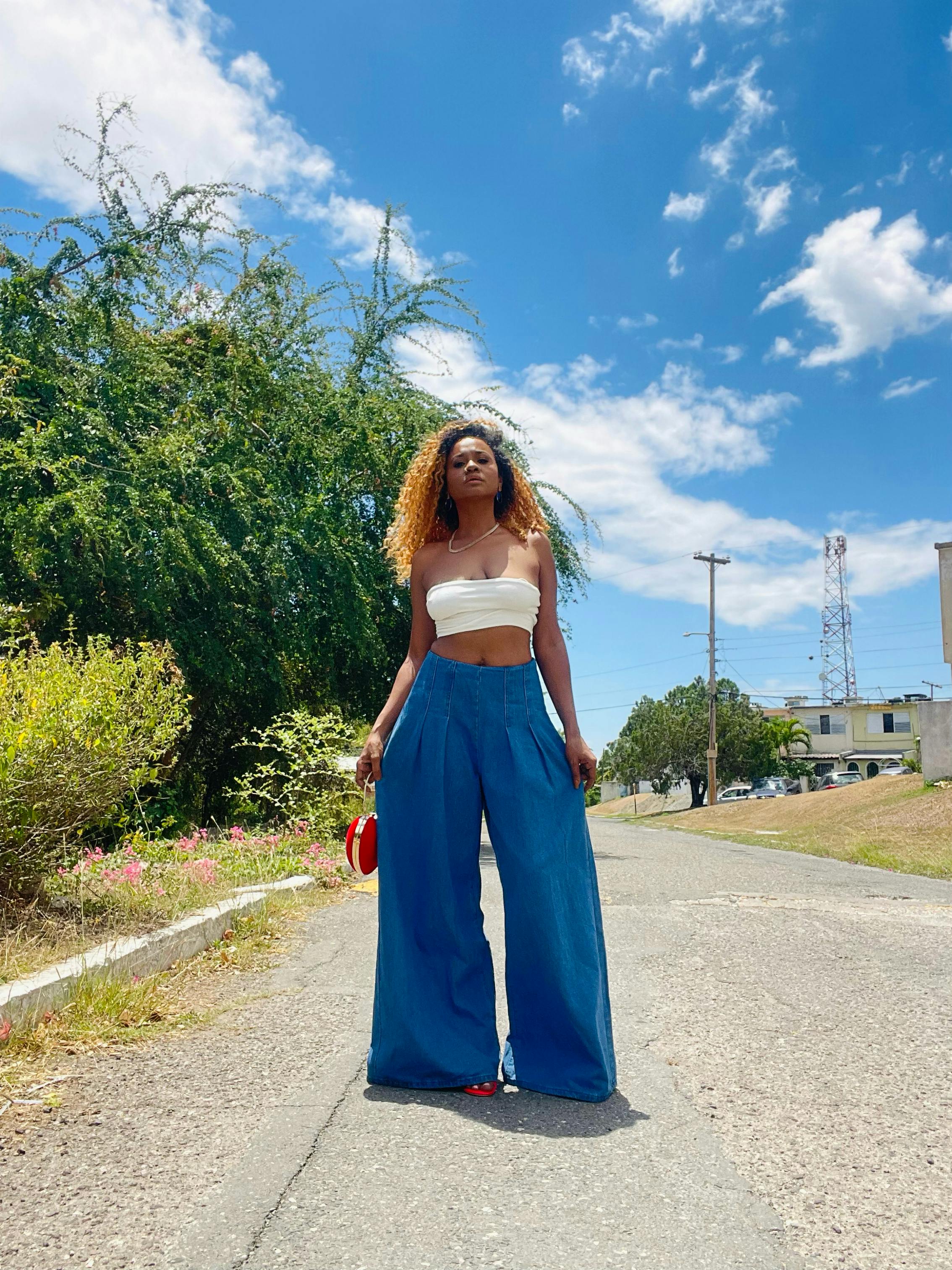 Loose Wide Leg Denim Jeans Women's Summer Thin Drapey Straight High Waist Slimming Floor-Length Pants Vintage High Waist Zipper